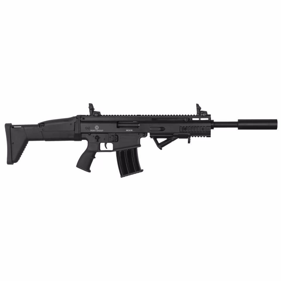 Hunt Group SCX12 Siyah Şarjörlü Yarı Otomatik Av Tüfeği (FN-SCAR)